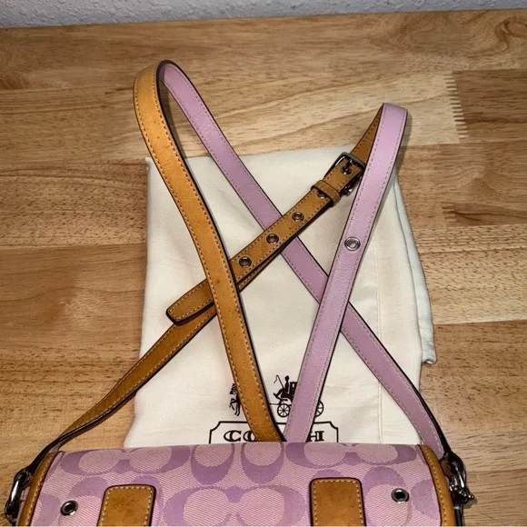 Coach Pink and Tan Crossbody Bag - Picture 7 of 16